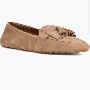 Aquatalia Quinna Kiltie Tassel Flat in Light Taupe